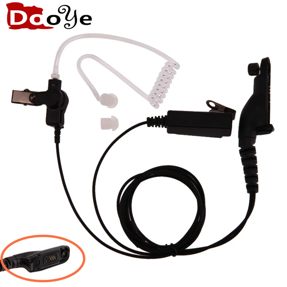 Air Earpiece Mic for Motorola MTP6550 MTP850S XIR P8268 P8200 APX4000 APX2000 APX6000 DP4800 DP3400 Walkie Talkie Headset