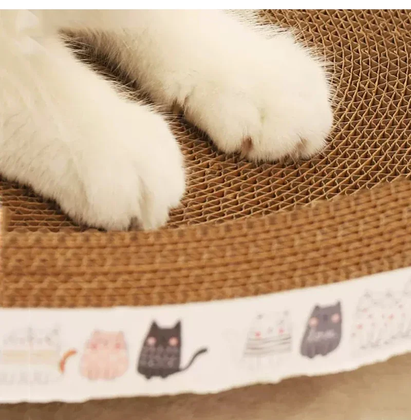 Corrugated Cat Scratching Post with Catnip Wear-resistant and Scratch-resistant Cat Bed Scratcher Sofa Protector Cats Furniture thumbnail 4