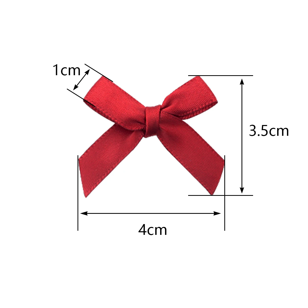 50Pcs/Lot 3.5*4cm Colourful Ribbon Bows Polyester Handmade Satin Bow DIY Sewing Crafts Decoration Gift Bouquets Party Decoration thumbnail 3