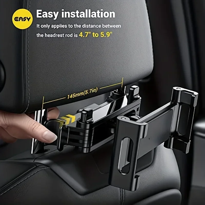 Telescopic Car Rear Pillow Phone Holder Tablet Rotating Holder Car Back Seat Stand Headrest Bracket Universal Holder Accessories thumbnail 2
