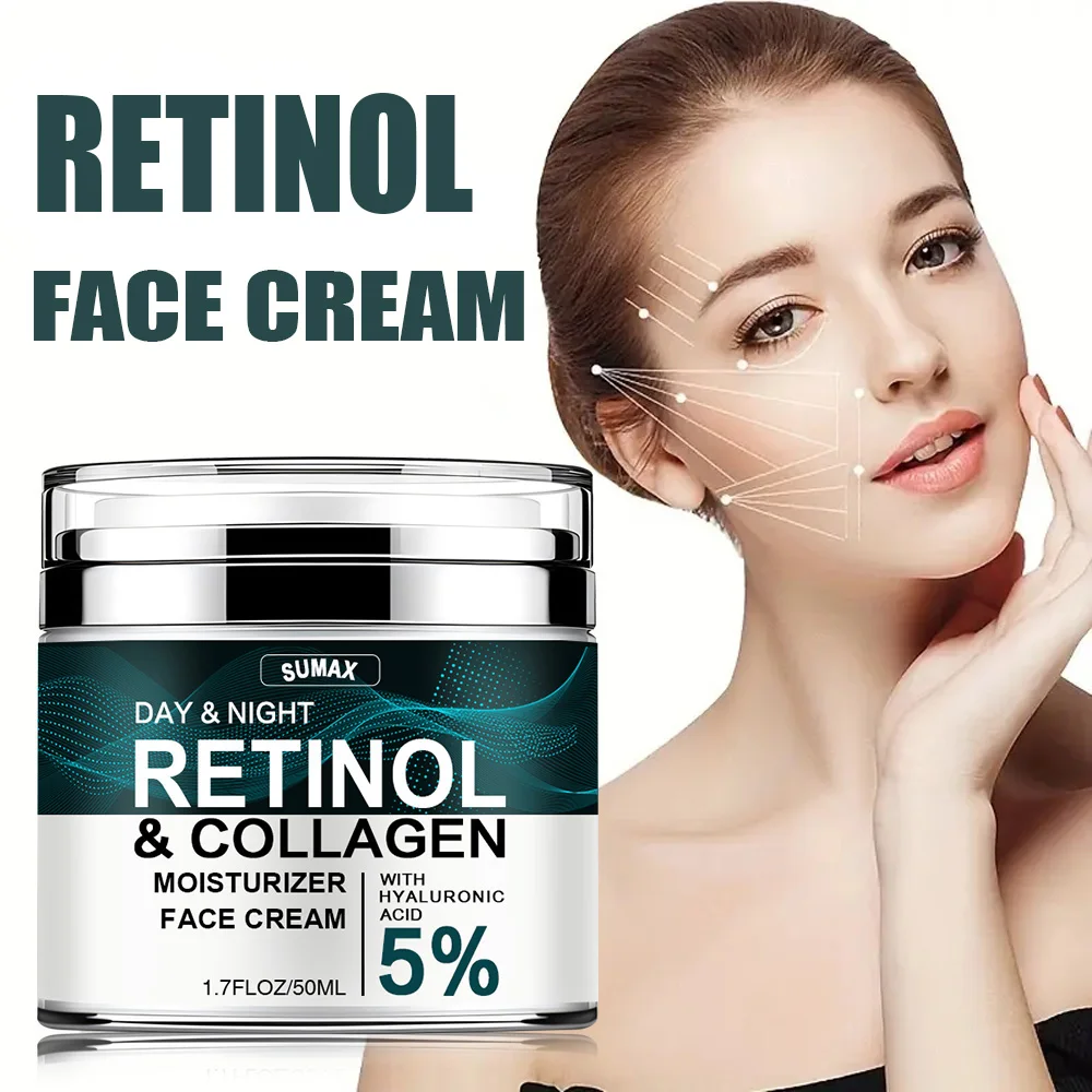 50ML Retinol Face Cream Moisturizing Firming Brightening skincare Collagen Hyaluronic Acid Creams Facial Skin Care Products thumbnail 2