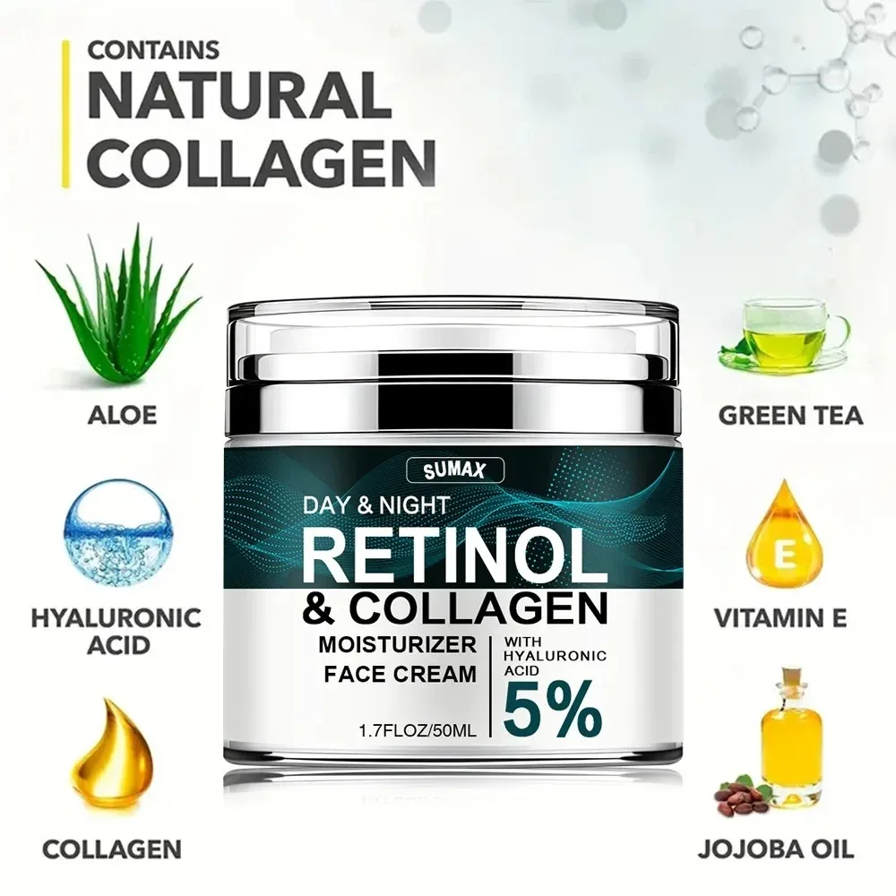 50ML Retinol Face Cream Moisturizing Firming Brightening skincare Collagen Hyaluronic Acid Creams Facial Skin Care Products thumbnail 6