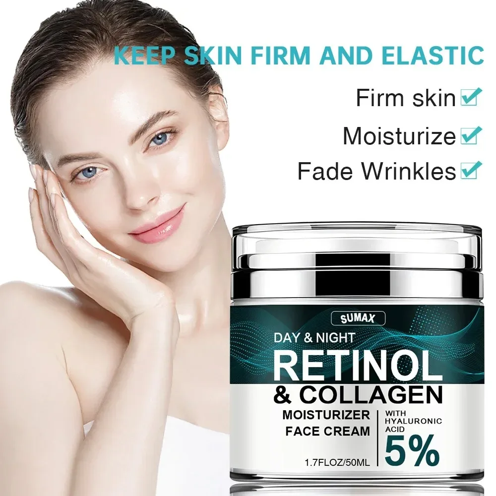 50ML Retinol Face Cream Moisturizing Firming Brightening skincare Collagen Hyaluronic Acid Creams Facial Skin Care Products thumbnail 3