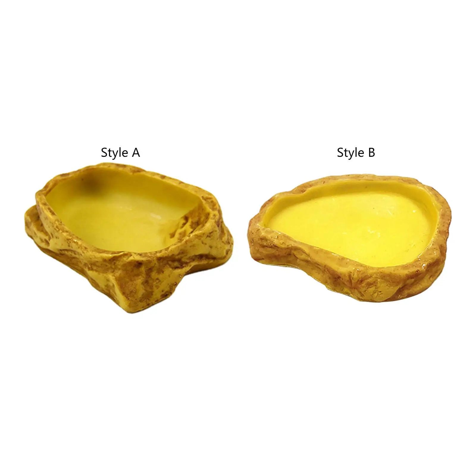Reptile Water Bowl Terrarium Water Dish Reptile Food Dish Feeding Bowl for Frog Bearded Dragon Tortoise Turtle Leopard Gecko