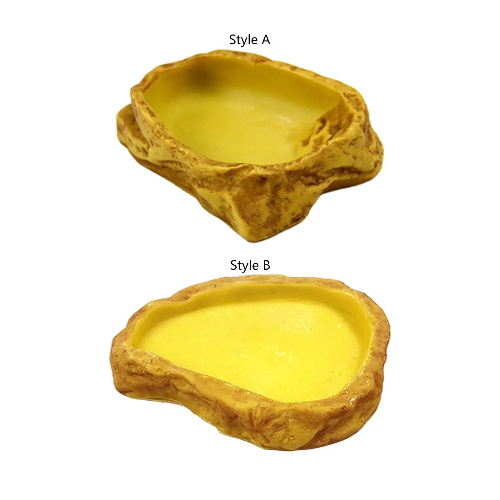 Reptile Water Bowl Terrarium Water Dish Reptile Food Dish Feeding Bowl for Frog Bearded Dragon Tortoise Turtle Leopard Gecko thumbnail 2