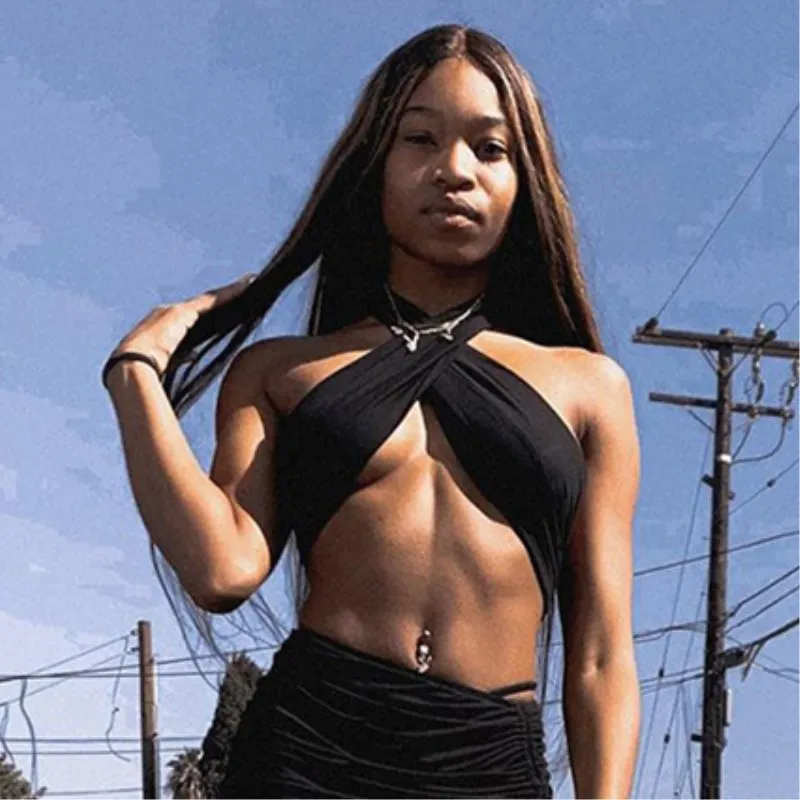 Sexy Cross Halter Corset Tank Tops Y2K Fashion Black Hollow Out Camis Women Tube Tops Backless Slim Crop Top 2024 Woman Clothing thumbnail 5