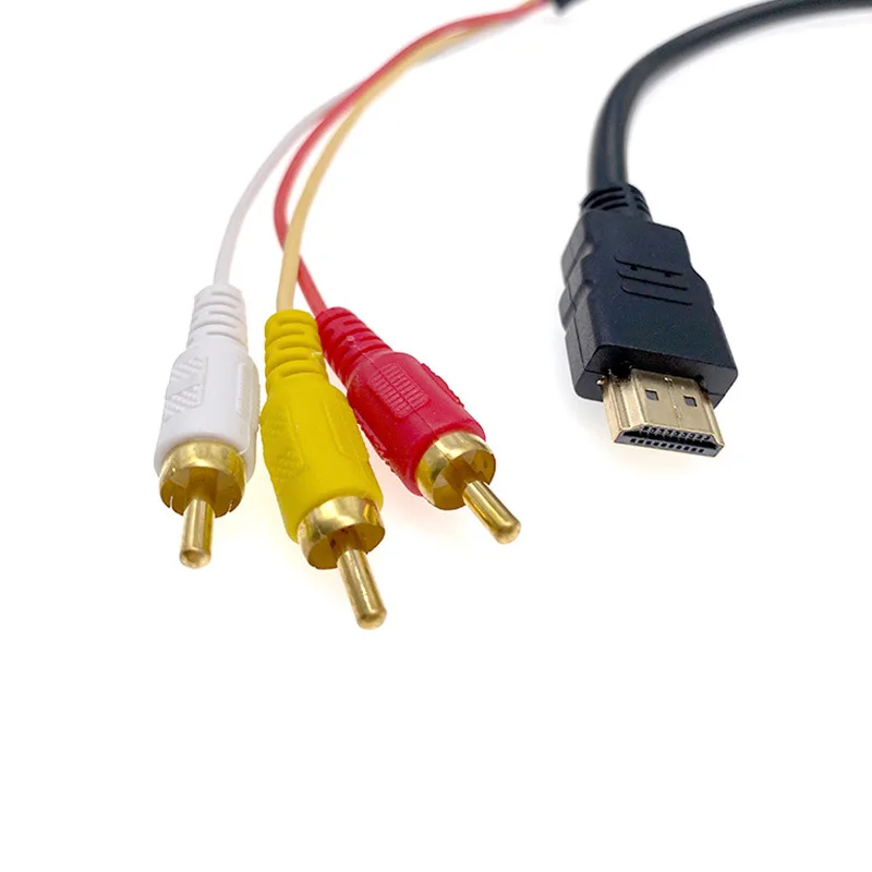 HDMI-compatible To 3RCA Cable 1.5M Audio Video Wire Cable Connector Adapter for Set-Top Box To TV thumbnail 4