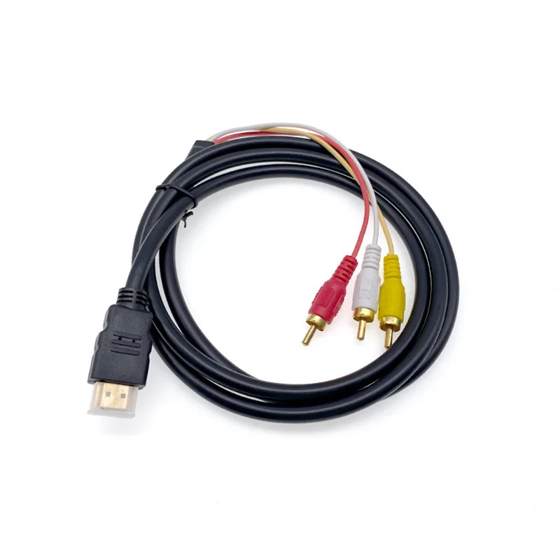 HDMI-compatible To 3RCA Cable 1.5M Audio Video Wire Cable Connector Adapter for Set-Top Box To TV thumbnail 6
