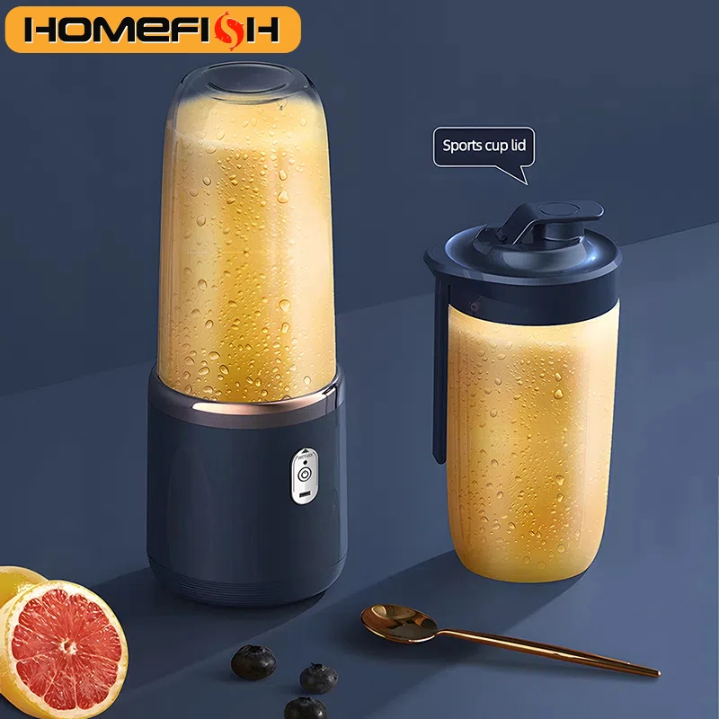 HOMEFISH Double Cup Multifunction Usb Fruit Mixers Juicers Portable Electric Juicer Blender Fruit Juicer Cup Food Milkshake thumbnail 5