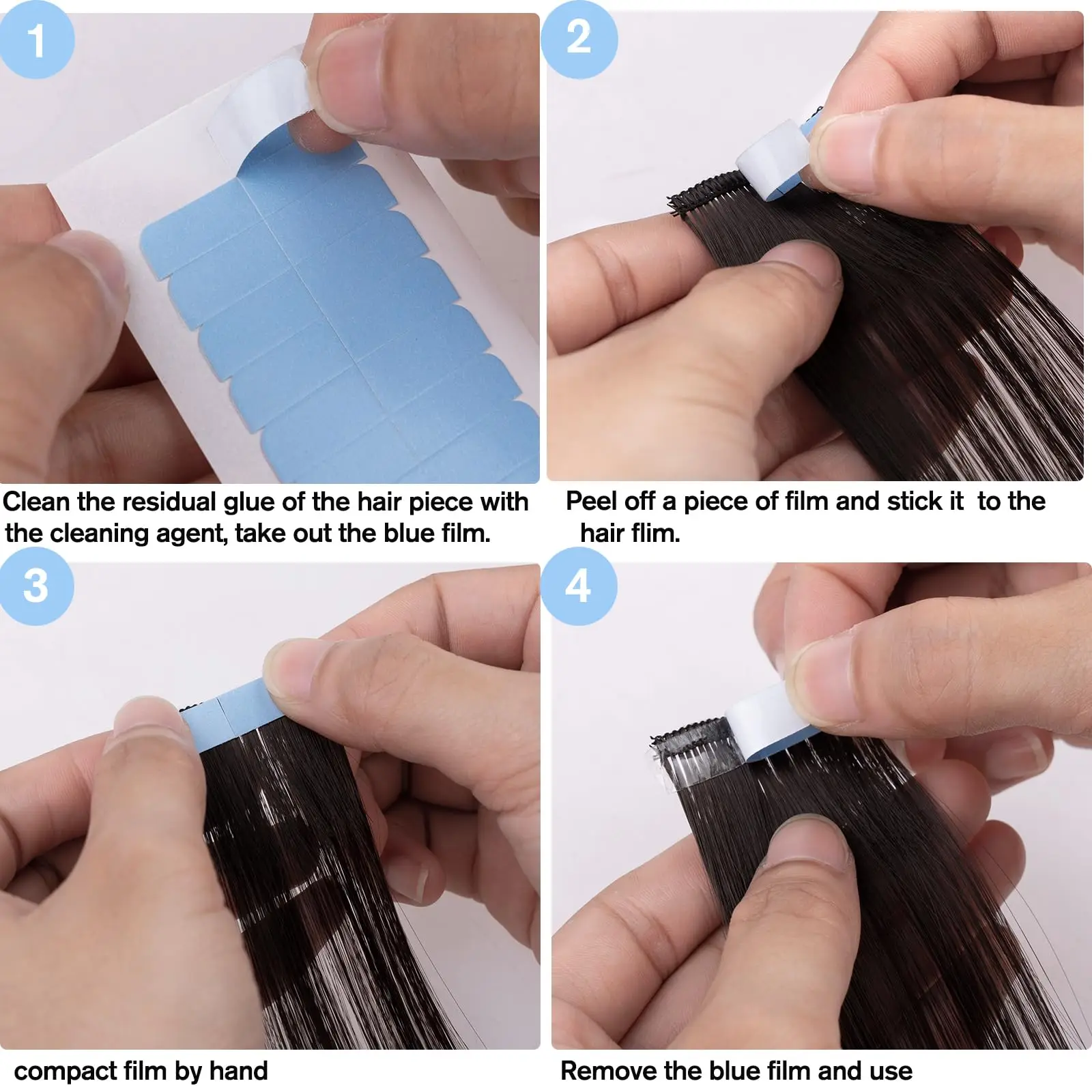 Hair Extension Tape Tabs Double Sided Replacement Tape in Hair Extensions Adhesive Hair Extension Tapes Hair Extension thumbnail 5