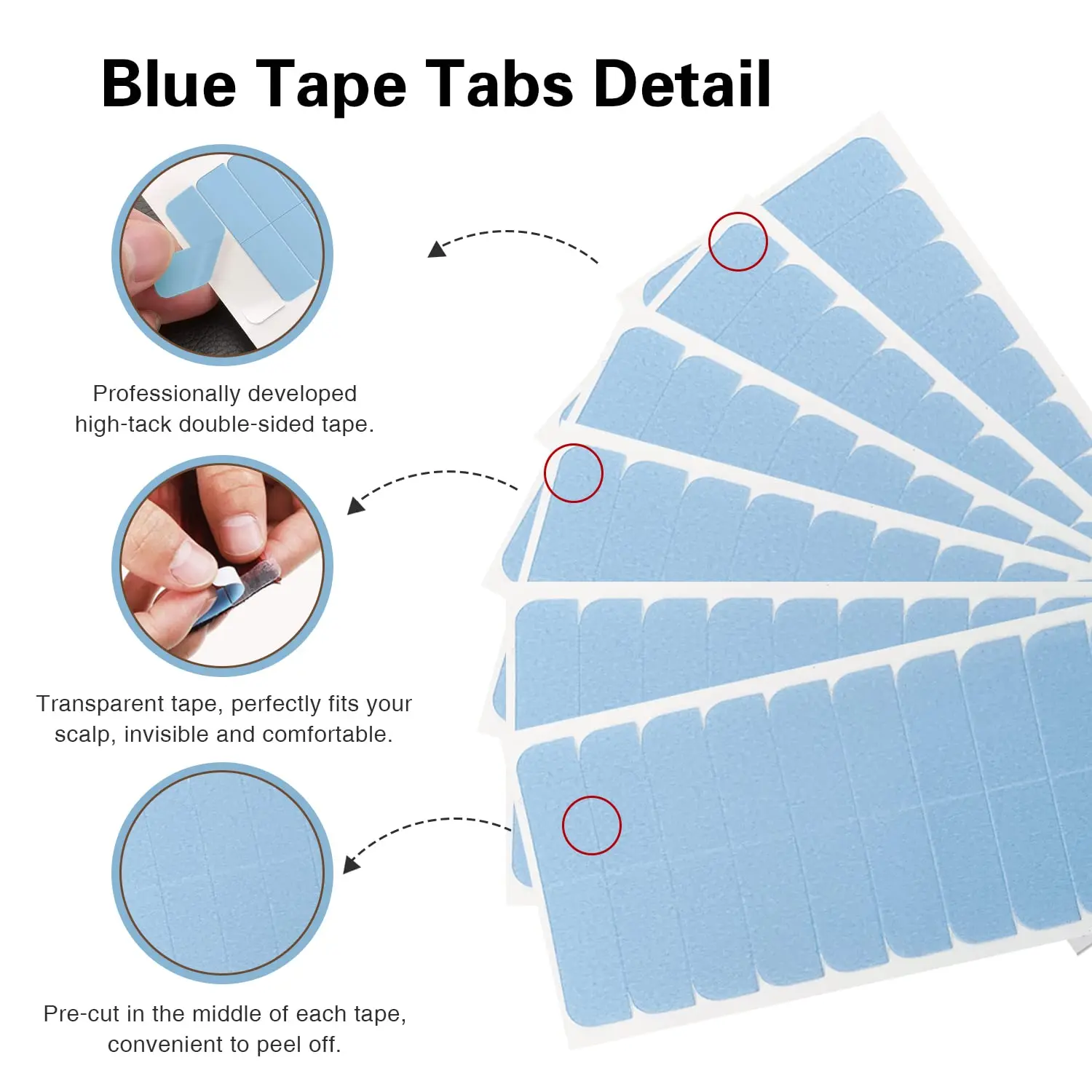 Hair Extension Tape Tabs Double Sided Replacement Tape in Hair Extensions Adhesive Hair Extension Tapes Hair Extension thumbnail 4