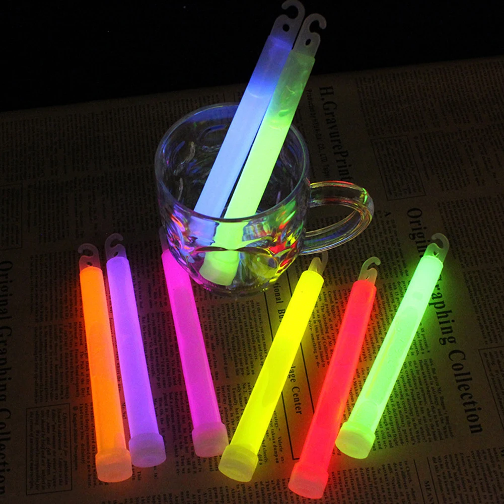 1/5/10PCS Fluorescence Glow Stick Military Glow Light Sticks with Hook Outdoor Emergency Glow In The Dark Party Light Sticks thumbnail 3