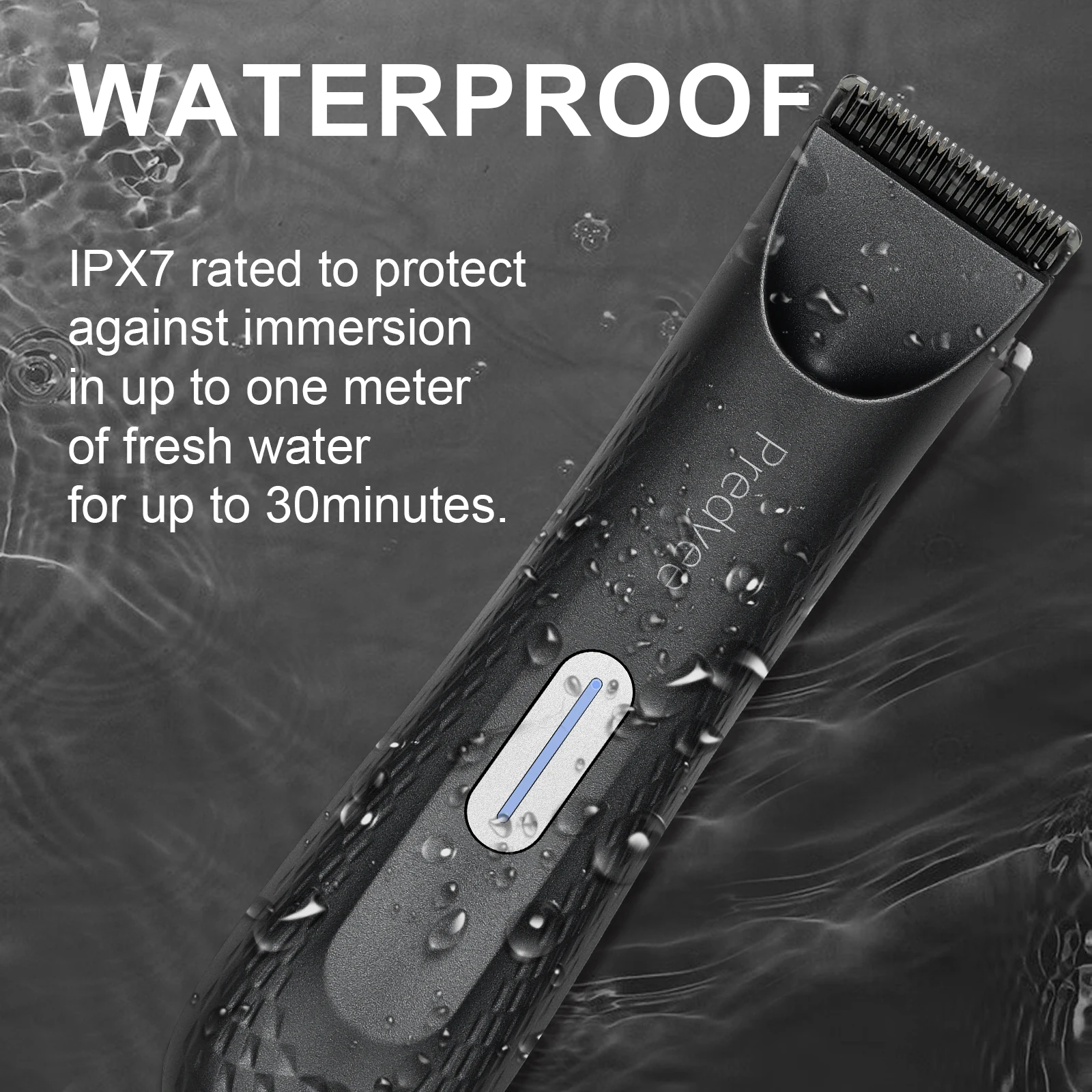 Electric Trimmer for Men's Groin Hair: Versatile Body Groomer and Waterproof Pubic Hair Trimmer with Replaceable Ceramic Blade thumbnail 2