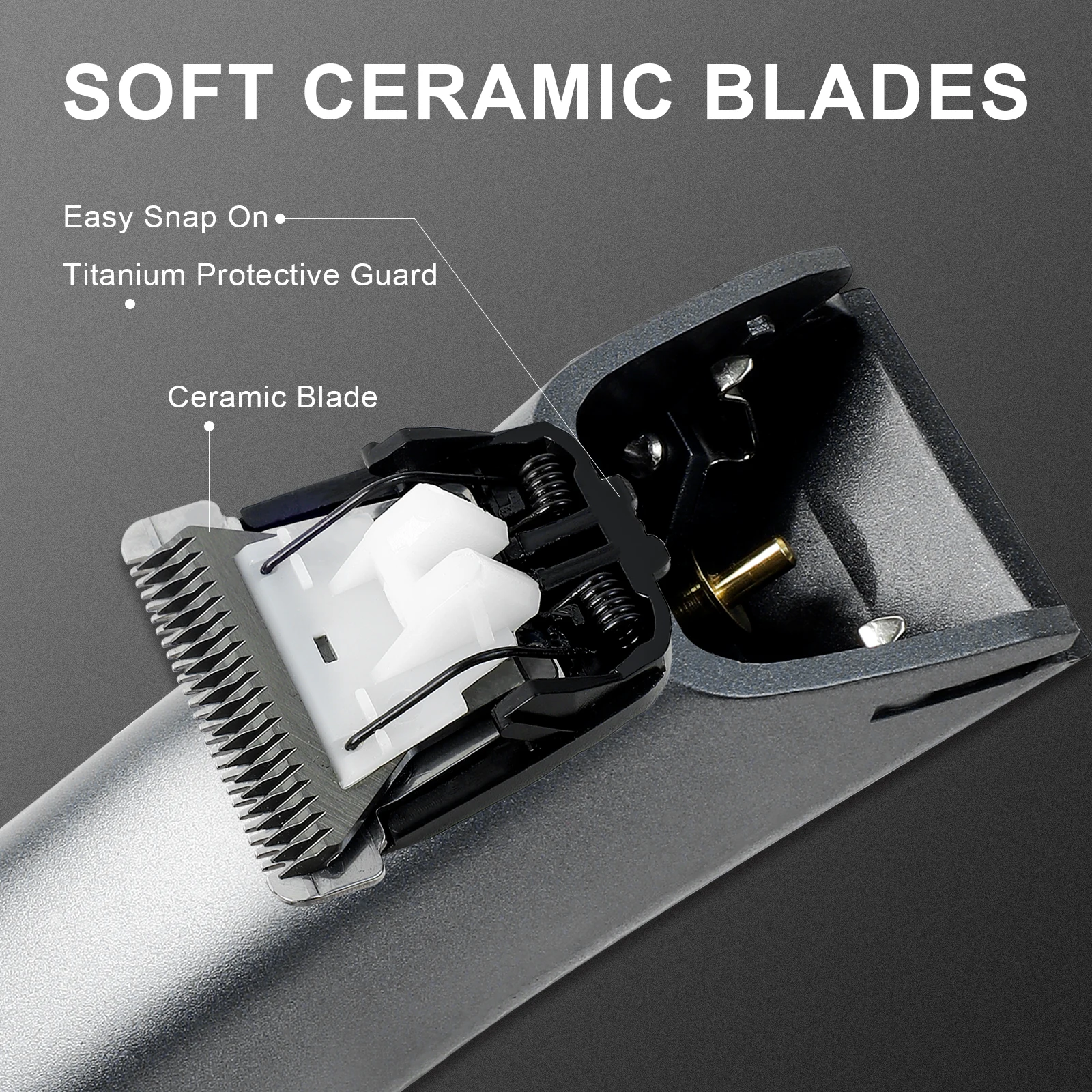 Electric Trimmer for Men's Groin Hair: Versatile Body Groomer and Waterproof Pubic Hair Trimmer with Replaceable Ceramic Blade thumbnail 3