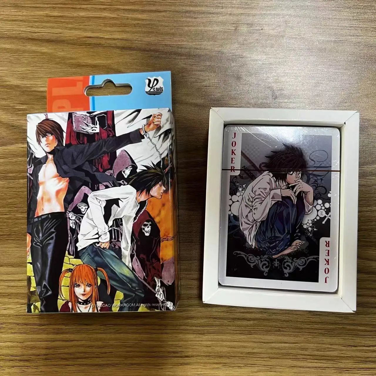 54pcs Cards Anime Death Note Poker Toy Yagami Light Cosplay Board Game Cards Hardcover Collection Box thumbnail 2