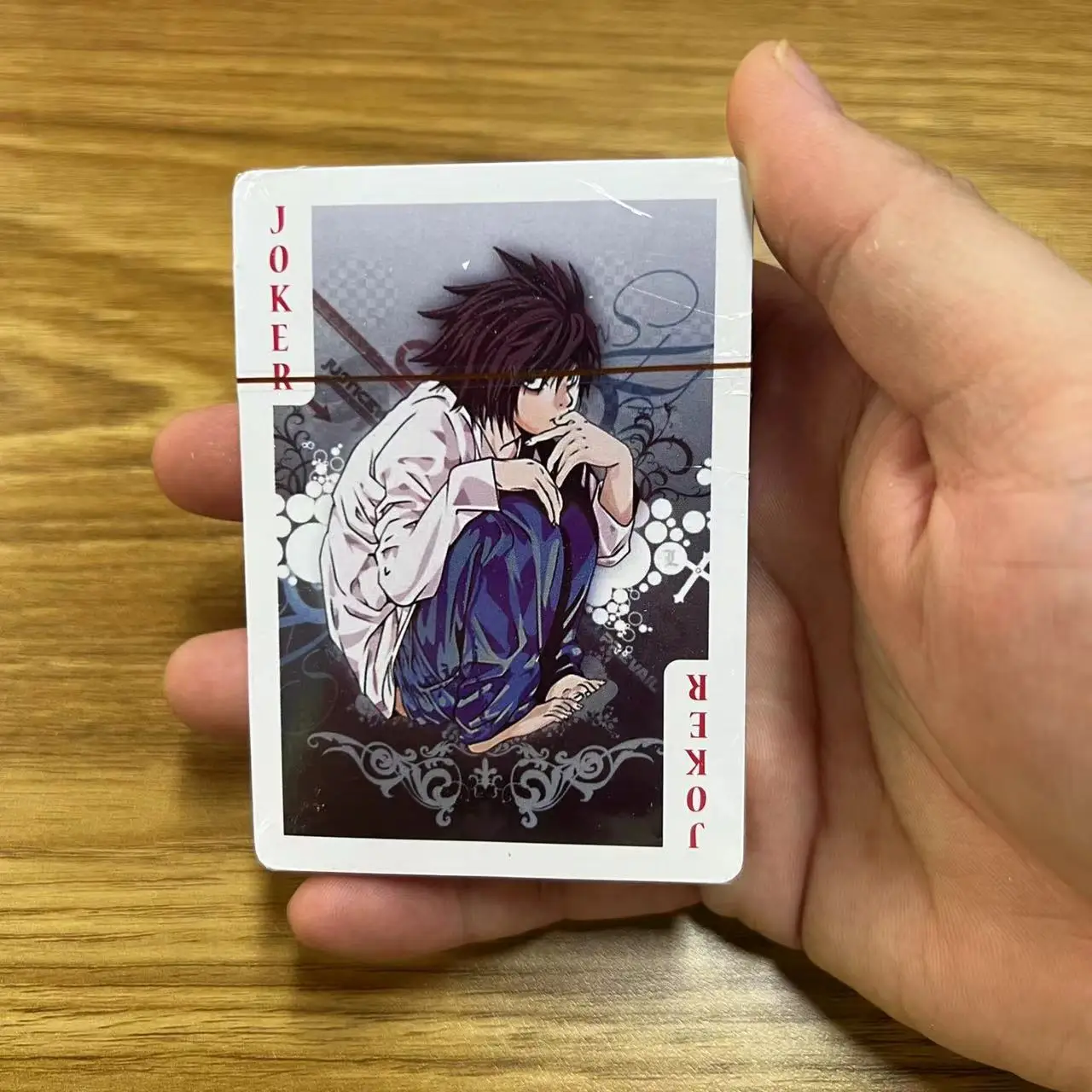 54pcs Cards Anime Death Note Poker Toy Yagami Light Cosplay Board Game Cards Hardcover Collection Box thumbnail 3