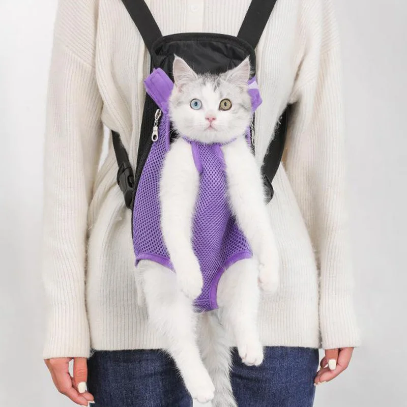 Adjustable Cat Carrier Bag Pet Double Shoulder Backpack Portable Bag Outdoor Travel Camping Hiking Cat Bag Dog Bag thumbnail 6