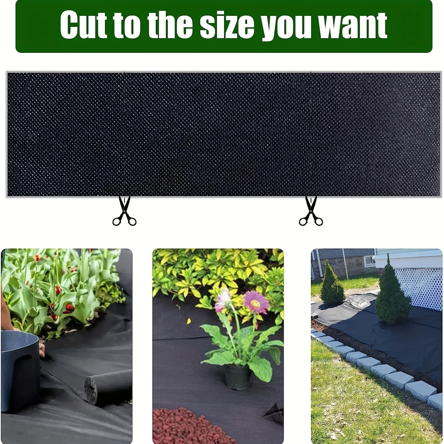 1 Pack, Heavy Duty Non-Woven Weed Barrier Fabric for Effective Weed Control in Your Garden thumbnail 5