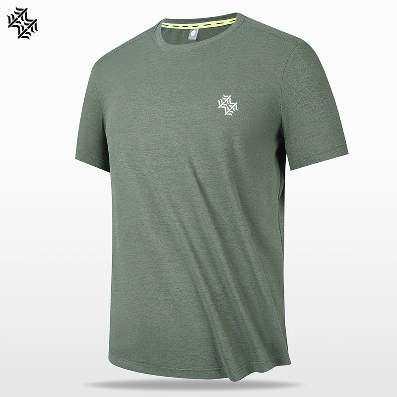 SBWL High quality Men's Outdoor hiking running weight loss fitness sports quick drying T-shirt Ice silk Breathable sweatshirt thumbnail 3