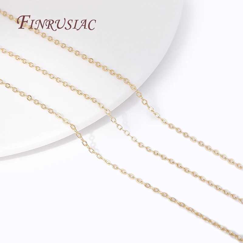 14K Gold Plated Spool Chains For DIY Handmade Jewellery Making Supplies Multi Styles Metal Bulk Chains Wholesale High Quality thumbnail 3