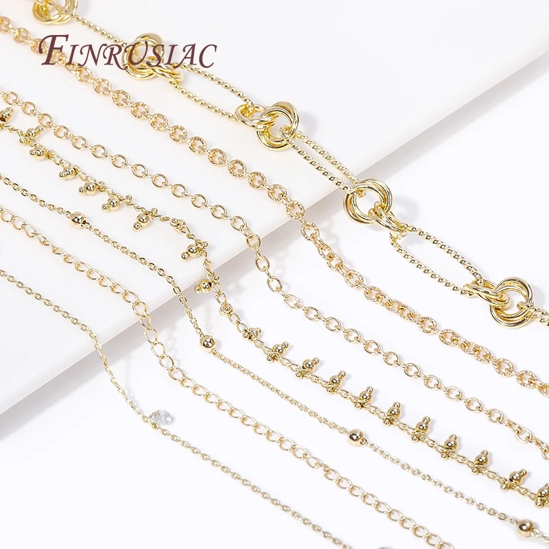14K Gold Plated Spool Chains For DIY Handmade Jewellery Making Supplies Multi Styles Metal Bulk Chains Wholesale High Quality thumbnail 5