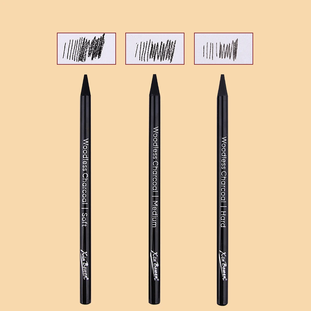 Artists Woodless Graphite Charcoal Pencil Set,Including Soft, Medium and Hard,HB/2B/4B/6B/8B/EE for Drawing,Shading Sketching thumbnail 3