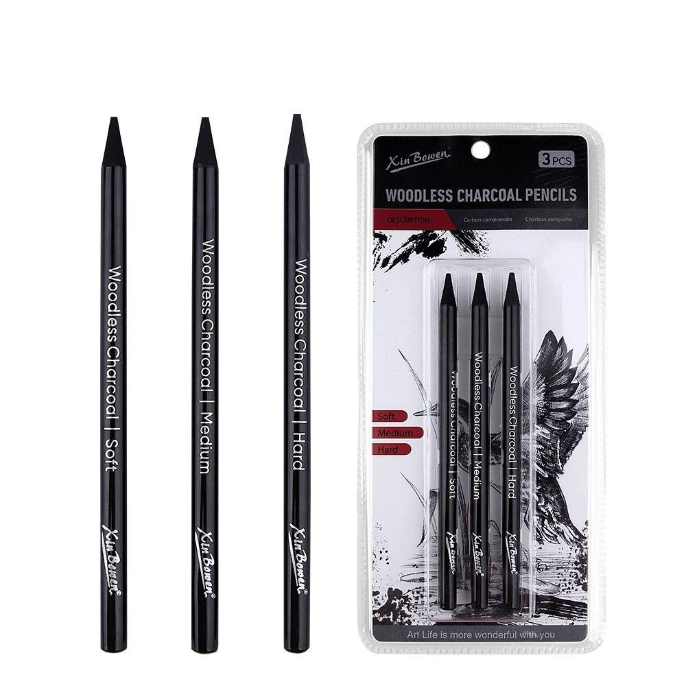 Artists Woodless Graphite Charcoal Pencil Set,Including Soft, Medium and Hard,HB/2B/4B/6B/8B/EE for Drawing,Shading Sketching thumbnail 2