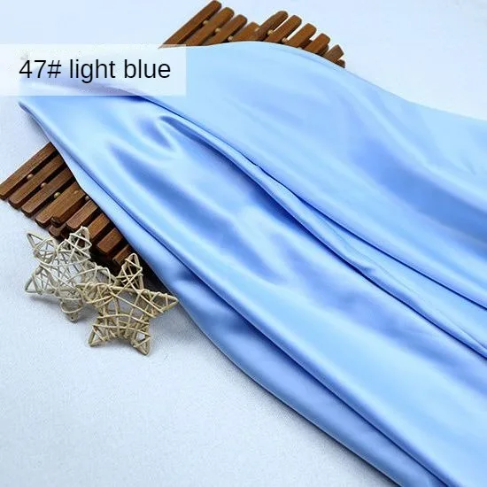 Opaque Thick White Satin Fabric By The Meter for Wedding Dress Hanfu Clothes Sewing Plain High-grade Matte Cloth Smooth Drooping thumbnail 6