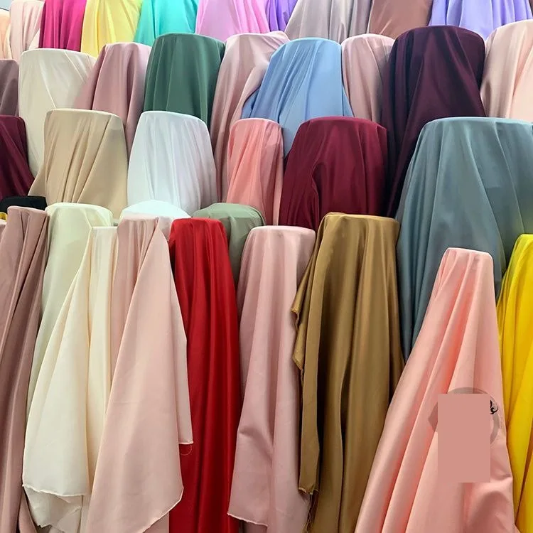 Opaque Thick White Satin Fabric By The Meter for Wedding Dress Hanfu Clothes Sewing Plain High-grade Matte Cloth Smooth Drooping thumbnail 2