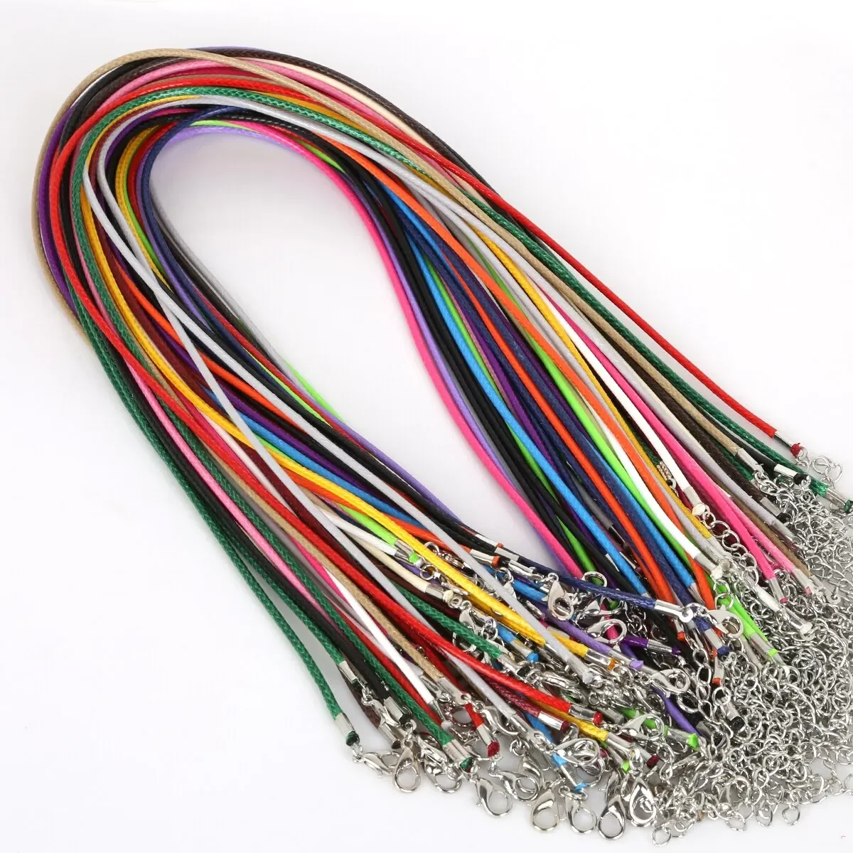 50 Pieces of Color Leather Rope Wax Rope Necklace Pendant Suitable for DIY Handmade Lobster Buckle Rope Jewelry Chain Accessorie thumbnail 2