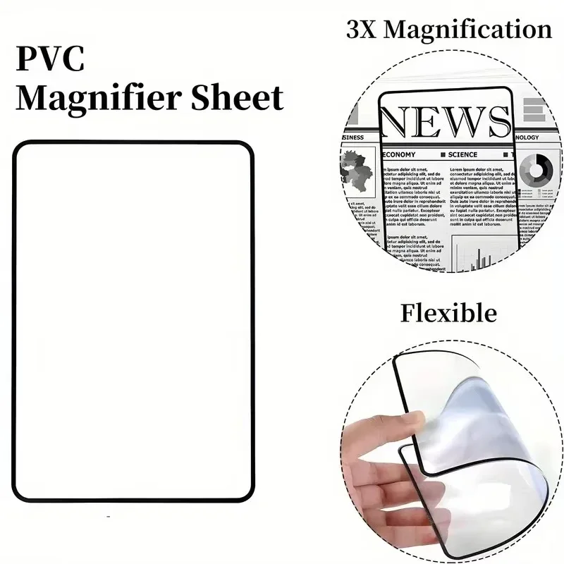New Full Page Large Sheet Magnifier Magnifying Glass Reading Aid Glass Page Magnifying Lens Ultra-thin Reading Magnifier  New thumbnail 3