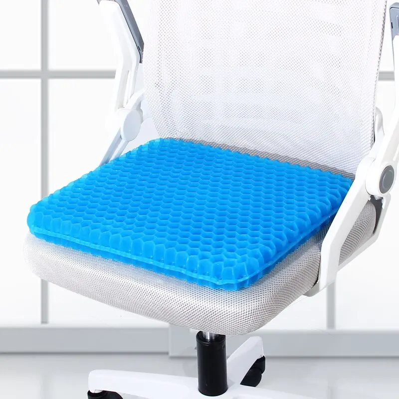 Gel Seat Cushion Summer Breathable Honeycomb Design For Pressure Relief Back Tailbone Pain - Home Office Wheelchair Chair Cars thumbnail 3