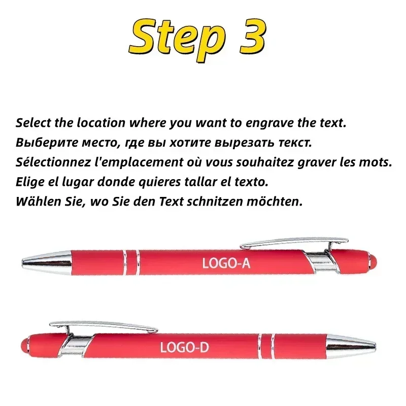 20-200 Pens Wholesale Metal Ballpoint Pen Touch Screen Pen Office School Advertising Pen Custom Logo Text Laser Engraving thumbnail 4