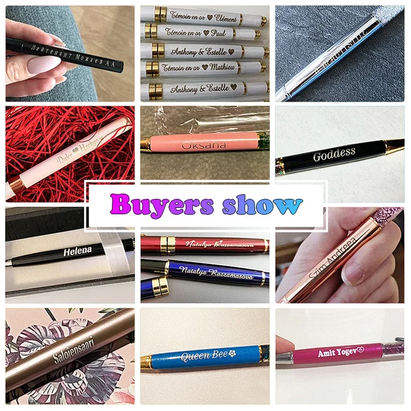 20-200 Pens Wholesale Metal Ballpoint Pen Touch Screen Pen Office School Advertising Pen Custom Logo Text Laser Engraving thumbnail 5