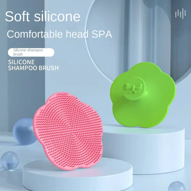 Baby Hair Brush Infant Fetal Head Fat Cleaning Brush Newborn Soft Hair Comb Silicone Head Massager for Baby Care Accessories thumbnail 4