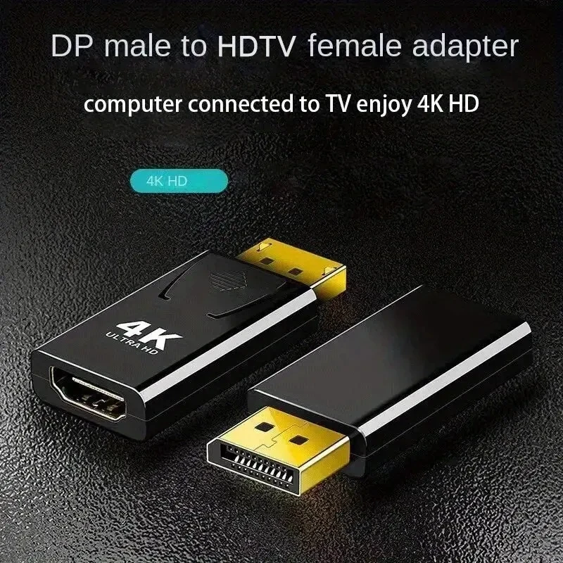 4K DisplayPort to HDMI-Compatible Adapter DP Male to Female HDMI-Compatible Converter 1080P Video for PC HDTV Laptop thumbnail 5