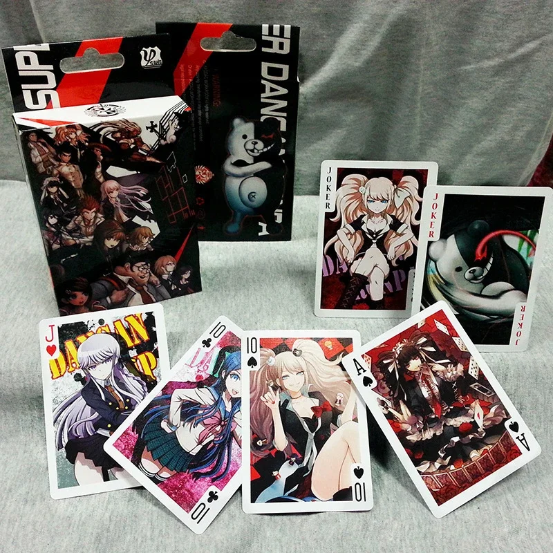 54Pcs Cards Anime Poker Toy Danganronpa Nagito Komaeda Cosplay Board Game Cards Hardcover Gift With Box thumbnail 2