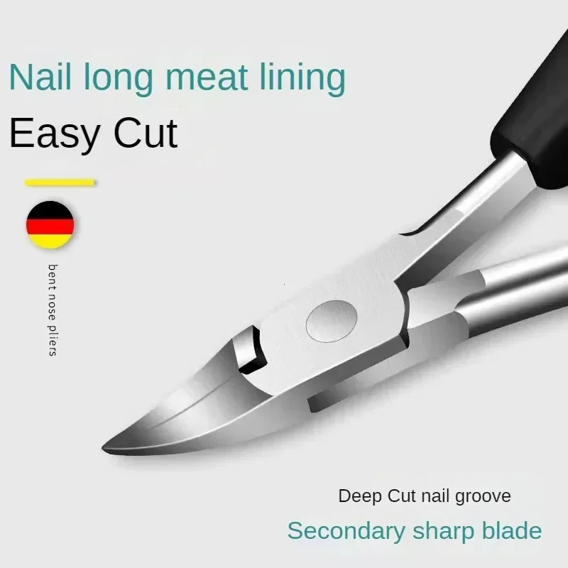 Professional Toe Nail Clippers Cutter ingrown toenail tool Thick Nail Dead Skin Dirt Remover Super Sharp Curved Blade Nail Tools thumbnail 3