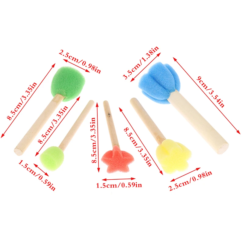 Kids Toddler Sponge Stamp Brush Kits Flower Drawing Toys For Children Paint Art thumbnail 6