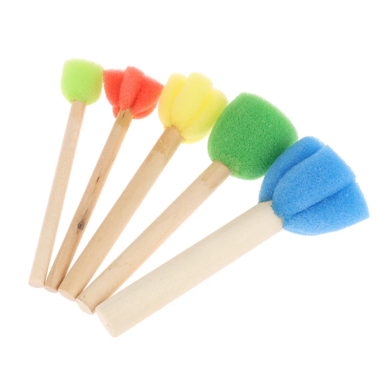 Kids Toddler Sponge Stamp Brush Kits Flower Drawing Toys For Children Paint Art thumbnail 4