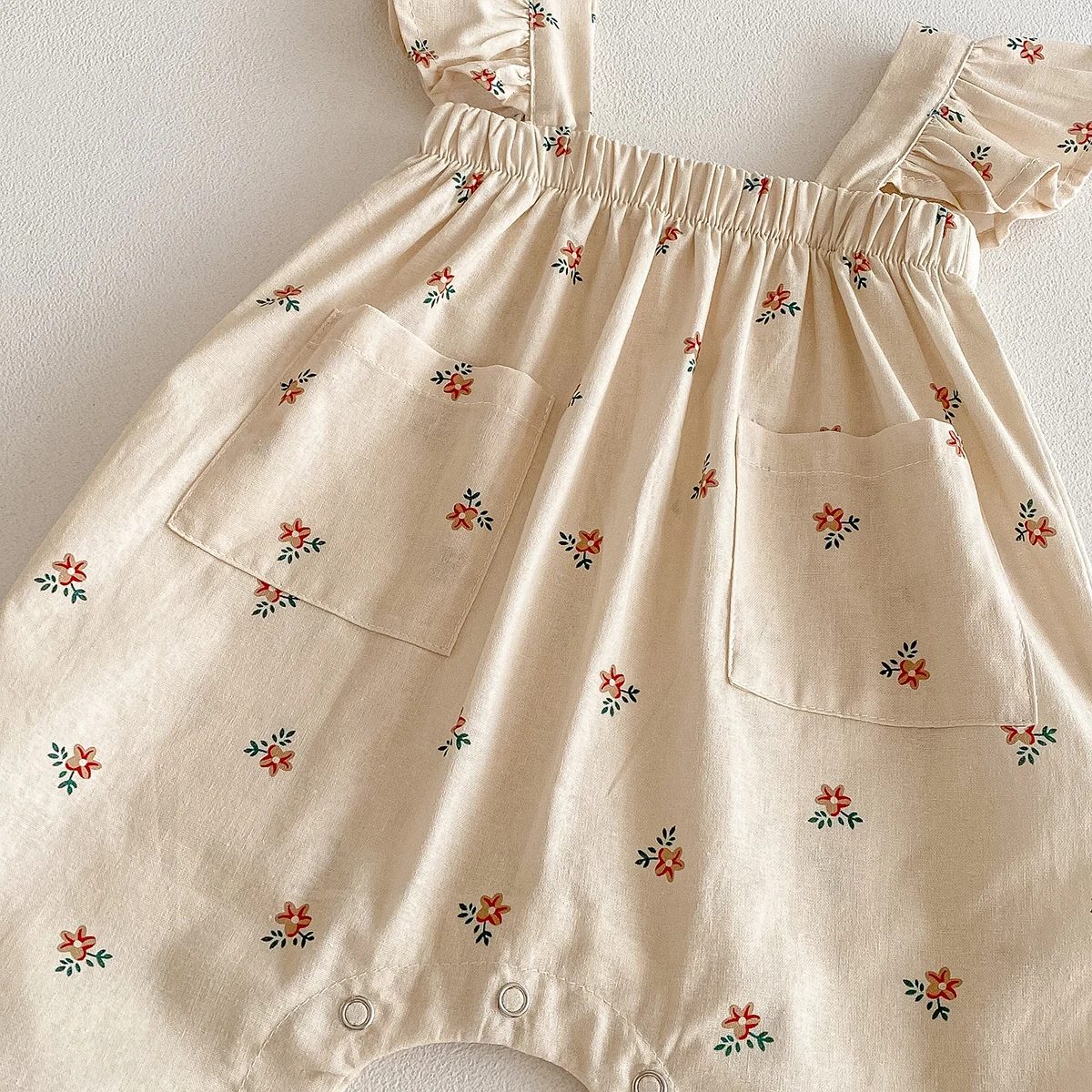 Baby Girls Jumpsuit Spring Summer Ruffles Lace Flroal Bodysuit for Toddler Clothing Elegant Kids Overalls Little Girls Rompers thumbnail 5