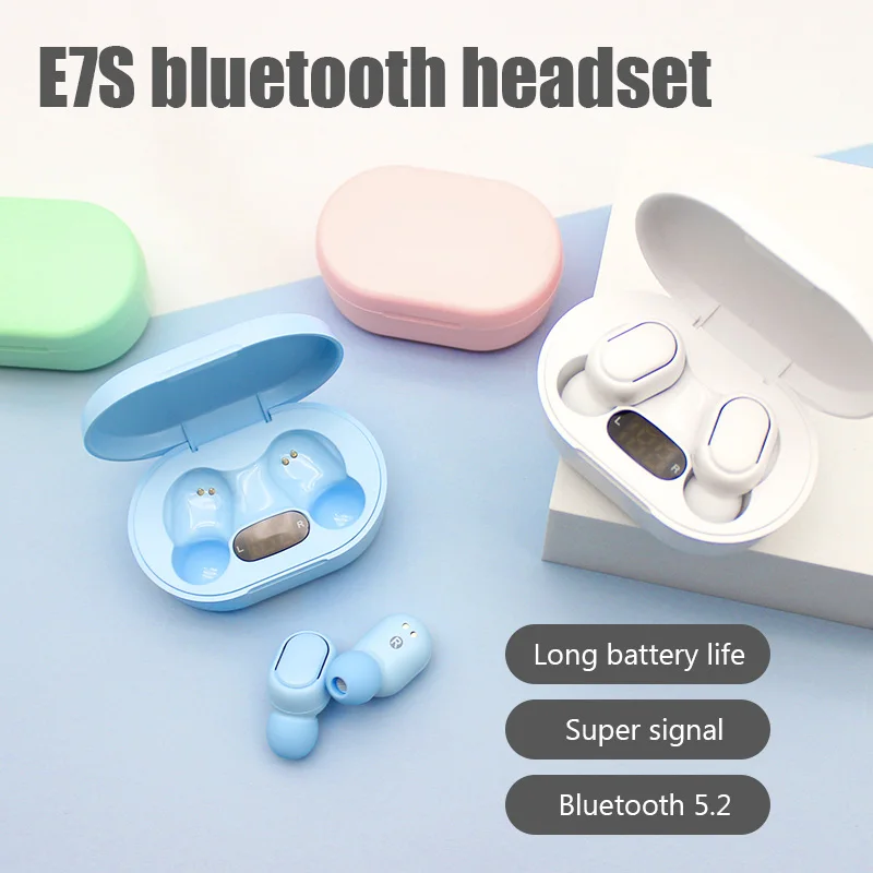 E7S TWS Fone Bluetooth Earphones 5.2 Wireless Headphones Noise Cancelling Earbuds with Mic Wireless Bluetooth Headset for Xiaomi thumbnail 2