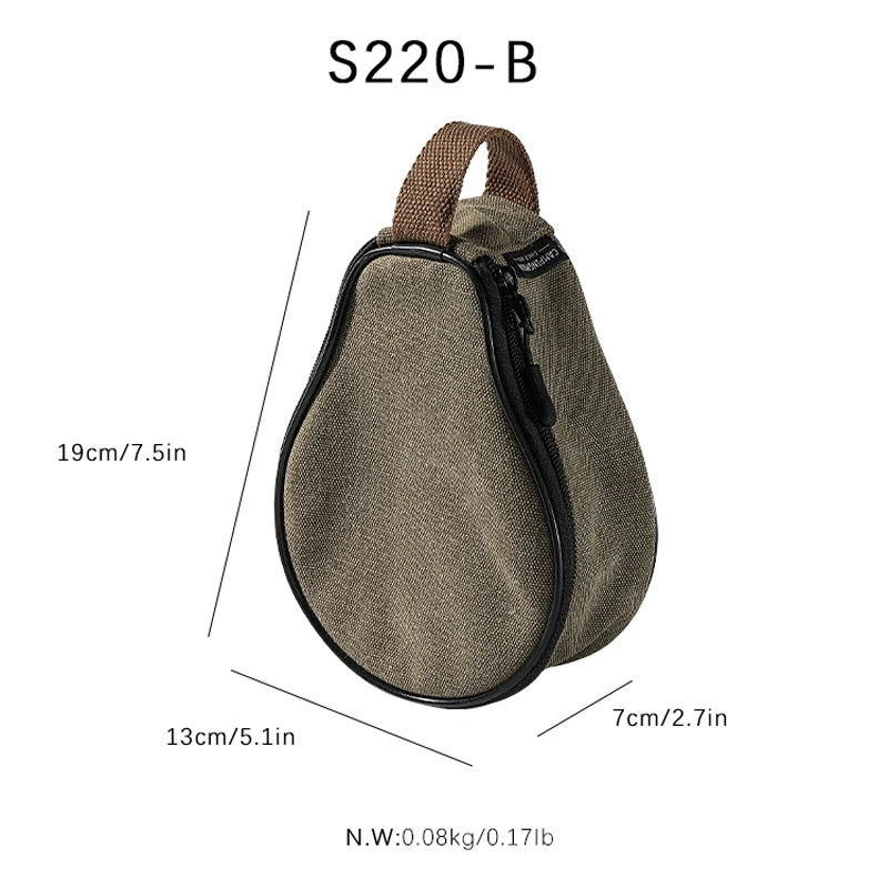 CAMPINGMOON 21*15*9cm Outdoor Camping Supplies Canvas Mini Bags Custom Pear Shape Box  Lunch Food Delivery Bag thumbnail 6