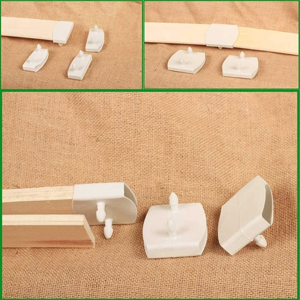 10PCS White Plastic Bed Slat Cover Replacement Center/End Caps for Holding Securing Furniture Frame 53mm×9mm  (Inside Dimension) thumbnail 5