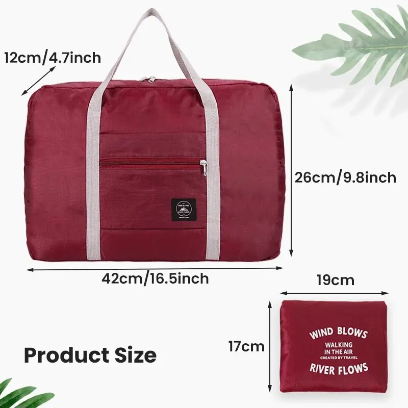 Fashionable Foldable Travel Bag: Large Capacity, Splash-Proof Carry-On Luggage Handbag for Unisex Fitness & Holiday Trips thumbnail 6