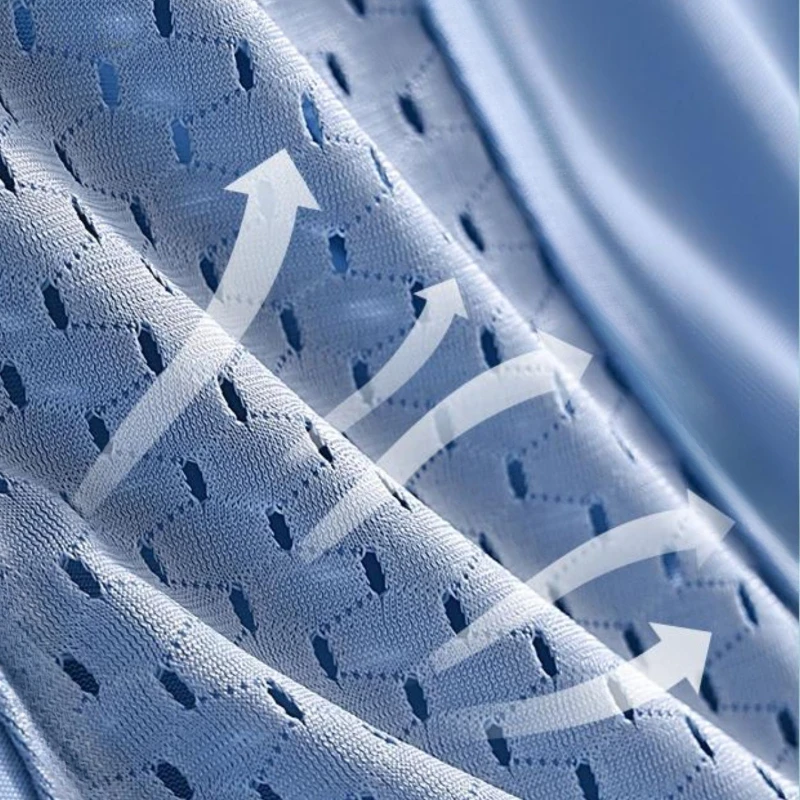 1pc Men's Ice Silk Cool Soft Comfy Boxers Briefs Men's Contrast Underwear, Mesh Breathable Comfy Stretchy Trunks thumbnail 4