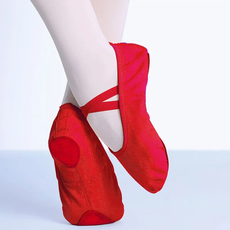 Boutique Cloth Toe Ballet Shoes Girl Classical Modern Dance Shoes Adult Boy Gymnastics Sports Shoes Canvas Soft Sole Slippers thumbnail 4