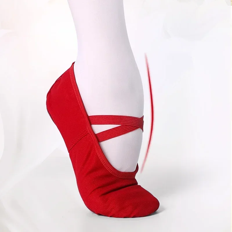 Boutique Cloth Toe Ballet Shoes Girl Classical Modern Dance Shoes Adult Boy Gymnastics Sports Shoes Canvas Soft Sole Slippers thumbnail 6