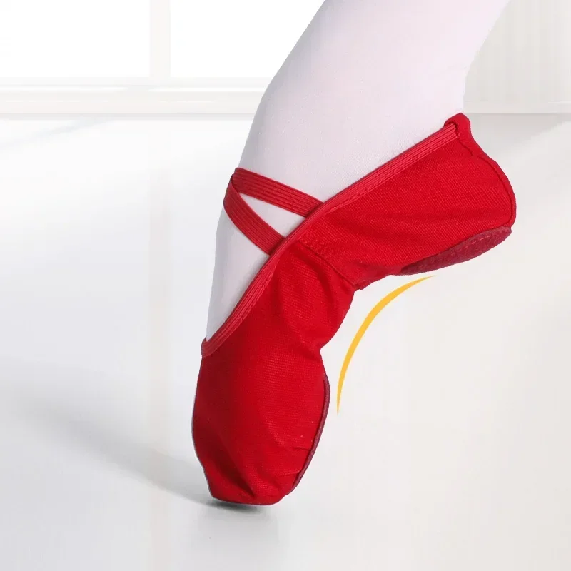 Boutique Cloth Toe Ballet Shoes Girl Classical Modern Dance Shoes Adult Boy Gymnastics Sports Shoes Canvas Soft Sole Slippers thumbnail 5