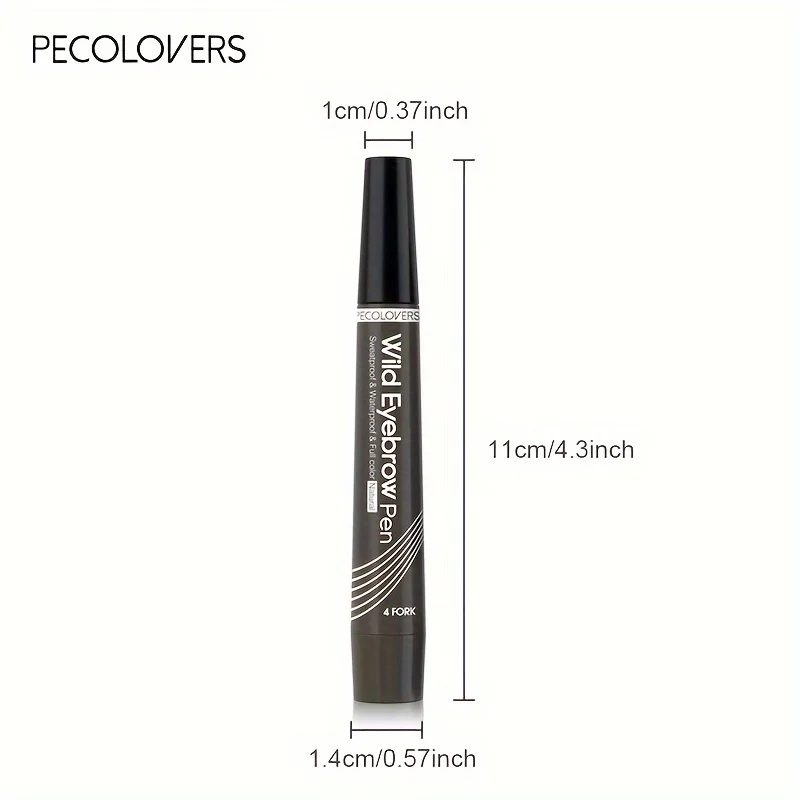 6 Colors 1pc Eyebrow Pen Waterproof 4 Split Tip Eyebrows Pen Eyebrow Tattoo Pen Waterproof Liquid Black Eyebrow Makeup Pencil thumbnail 4
